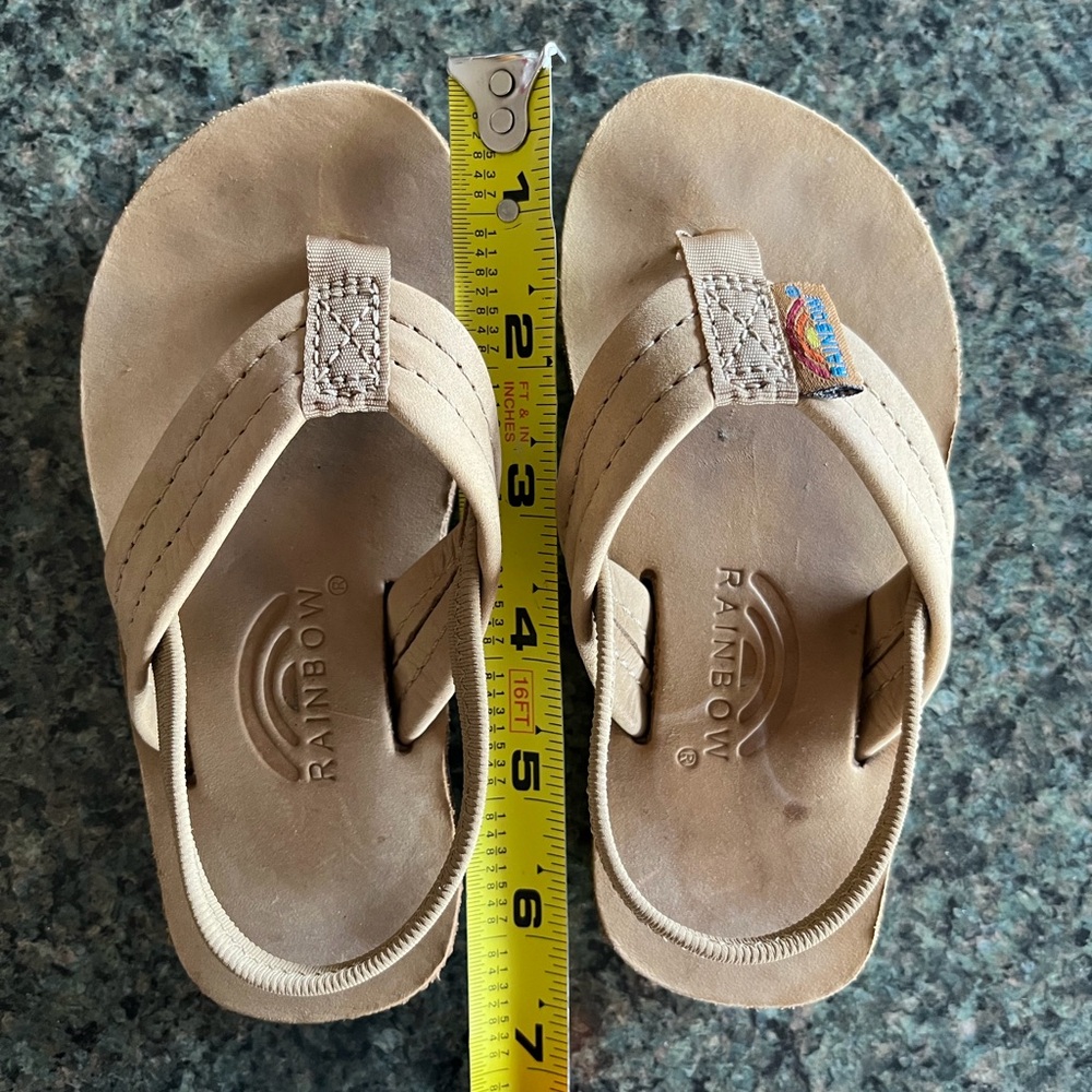 Rainbow Kids Beige Flip Flops